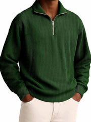 Men's Clothing Fashionable Casual Daily Stand-collar Long-sleeved Zipper Hoodie