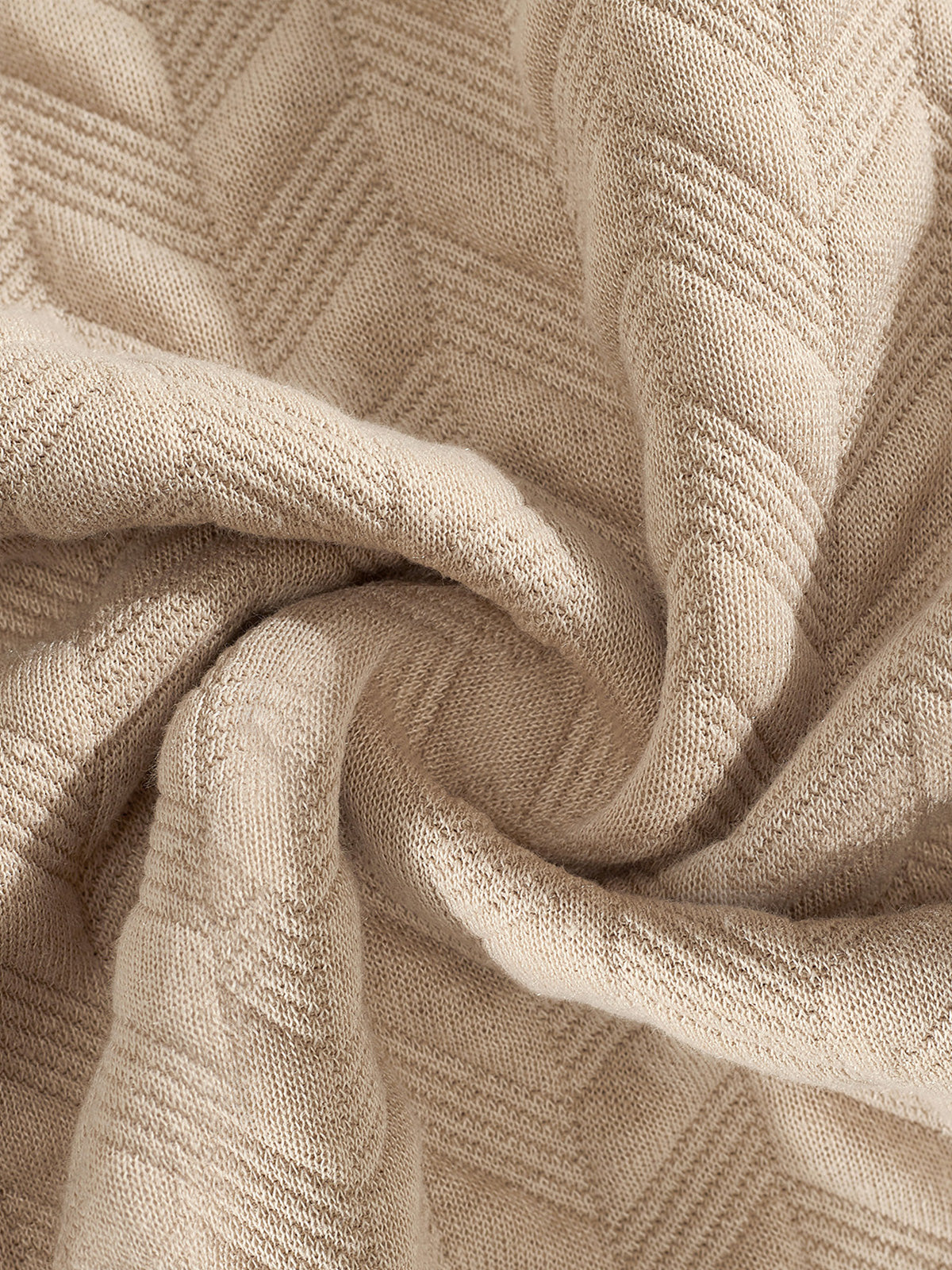 Men's Casual Lapel Jacquard Comfort Short Sleeve POLO Shirt