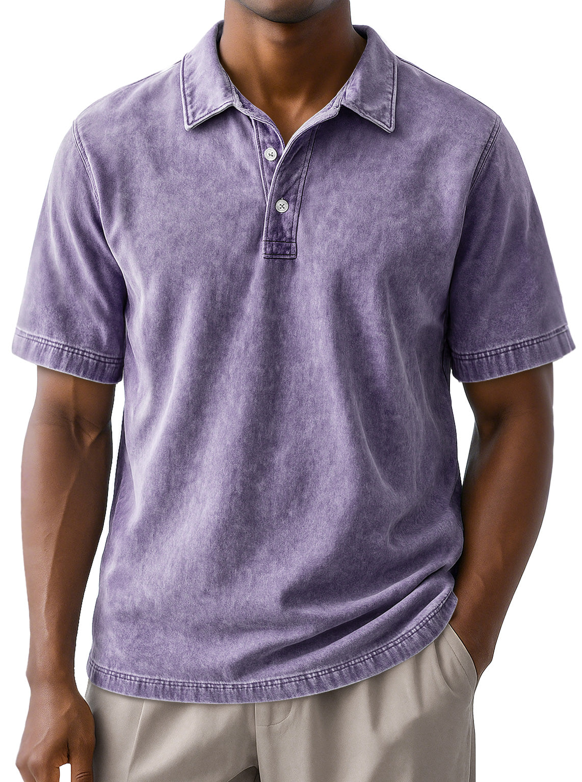 Men's Daily Retro Lapel Casual Comfortable Short-sleeved Polo Shirt
