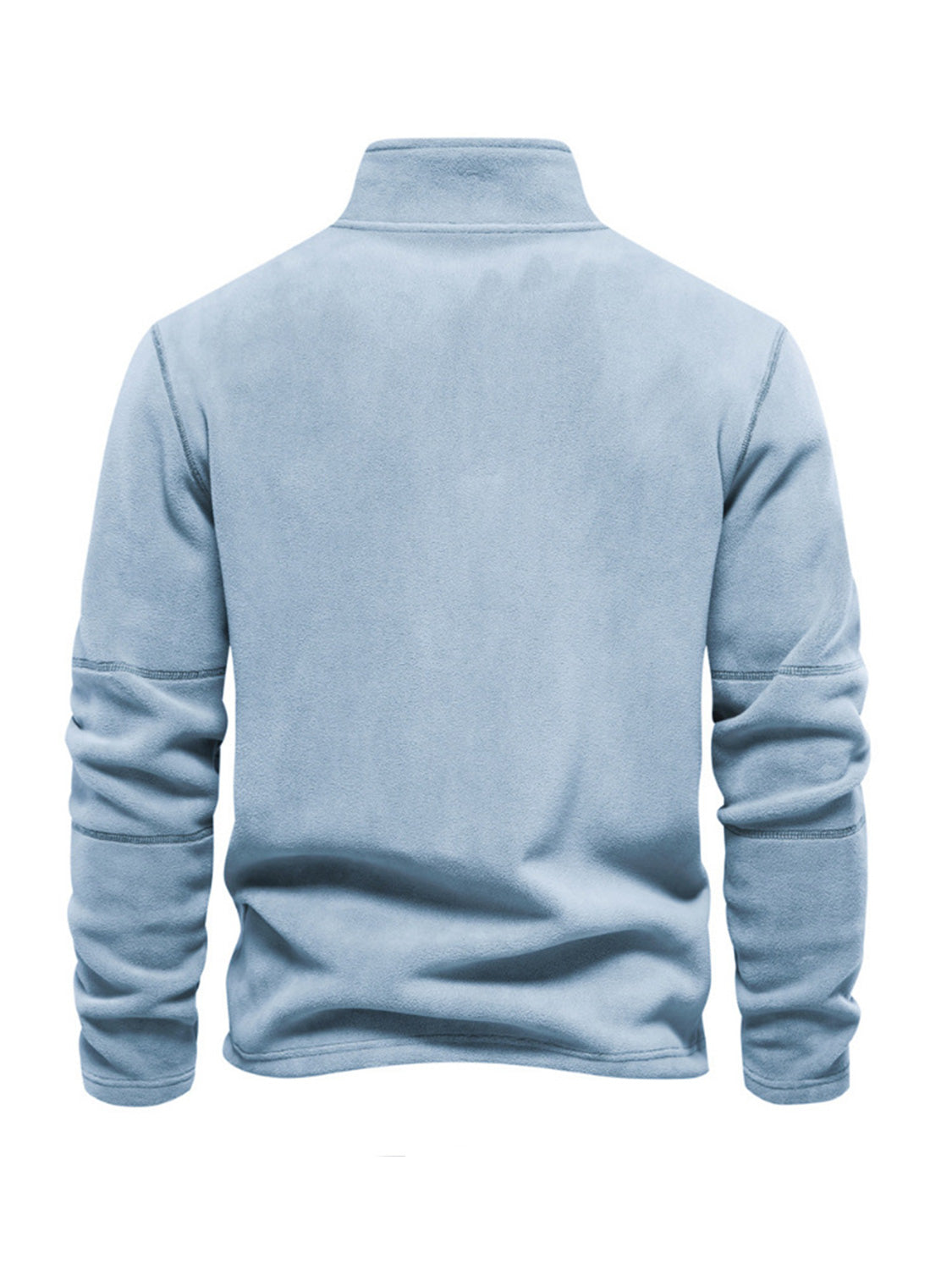 Men's Fashion Polar Fleece Stand Collar Zipper Casual Sweatshirt