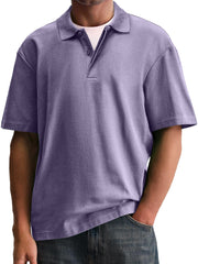 Men's Stylish And Comfortable Lapel Double-layer Placket Casual Short-sleeved Polo Shirt