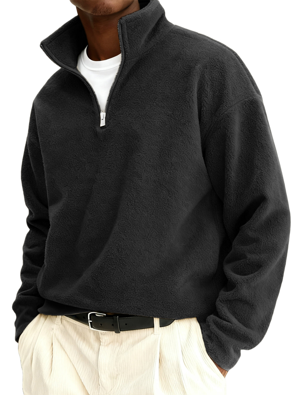 Men's Quarter-Zip Fleece Comfort Pullover