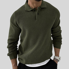 Men's Waffle Fall Long-sleeved Sweatshirt