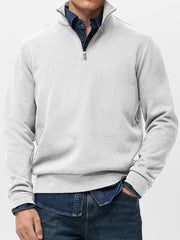 Men's Simple Heavyweight Everyday Quarter Zip Pullover