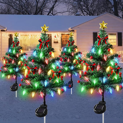 🎄 Solar Christmas Tree Light – Add Holiday Magic to Your Outdoors✨🎄