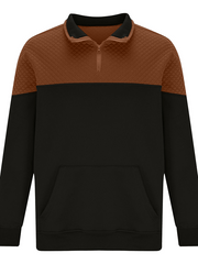 Men's Fashionable Color Block Half Zip Outdoor Casual Sweatshirt