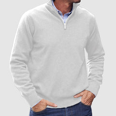 🎈Hot Sale⏰Men's Cashmere Zipper Basic Sweater