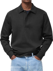 Men's Comfortable Everyday Lapel Button-down Casual Long-sleeved Polo Shirt