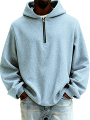 Men's Half-zip Pullover Hooded Sweatshirt