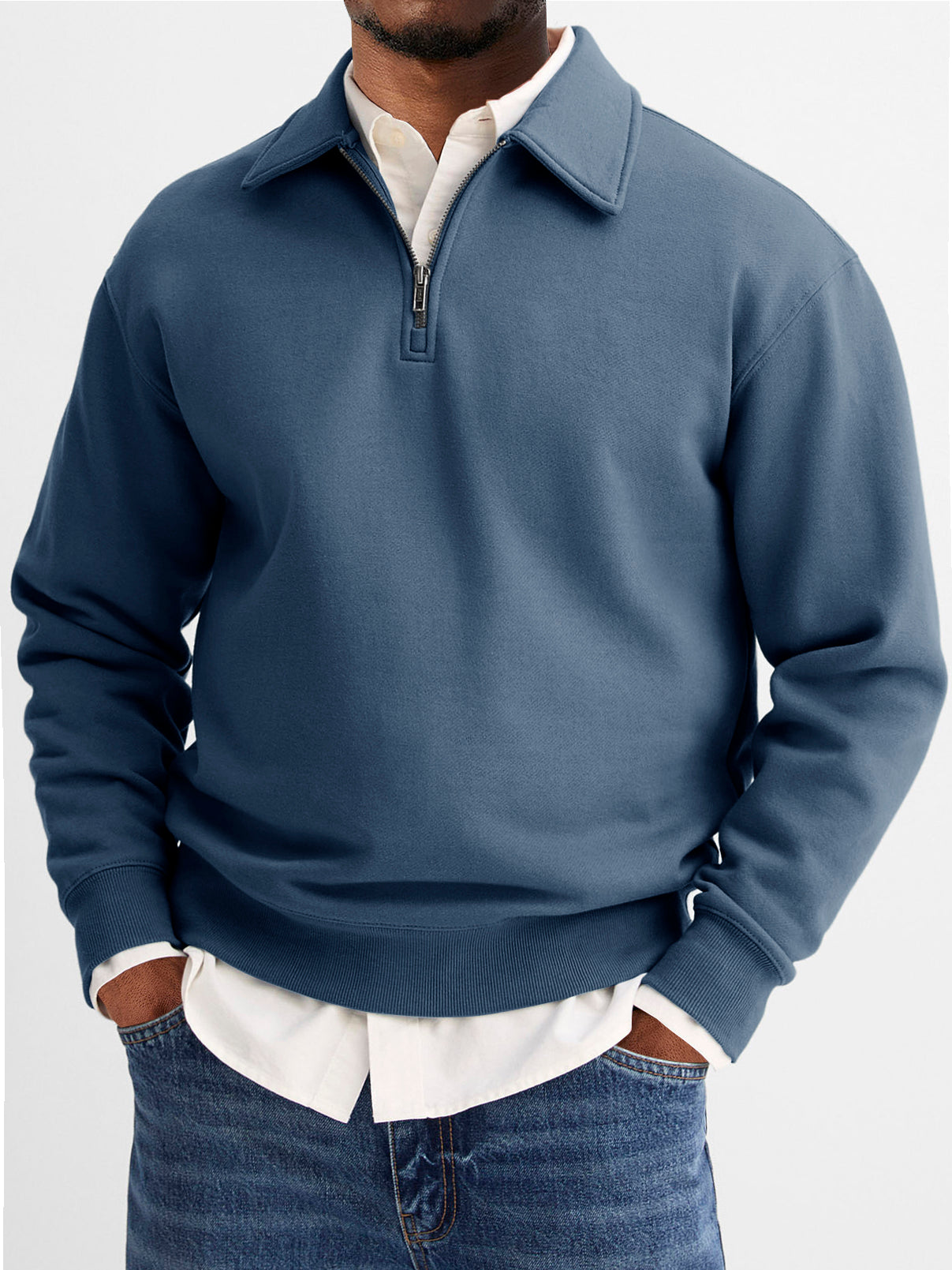 Men's Quarter Zip Lapel Casual And Comfortable Everyday Sweatshirt