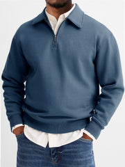 Men's Quarter Zip Lapel Casual And Comfortable Everyday Sweatshirt