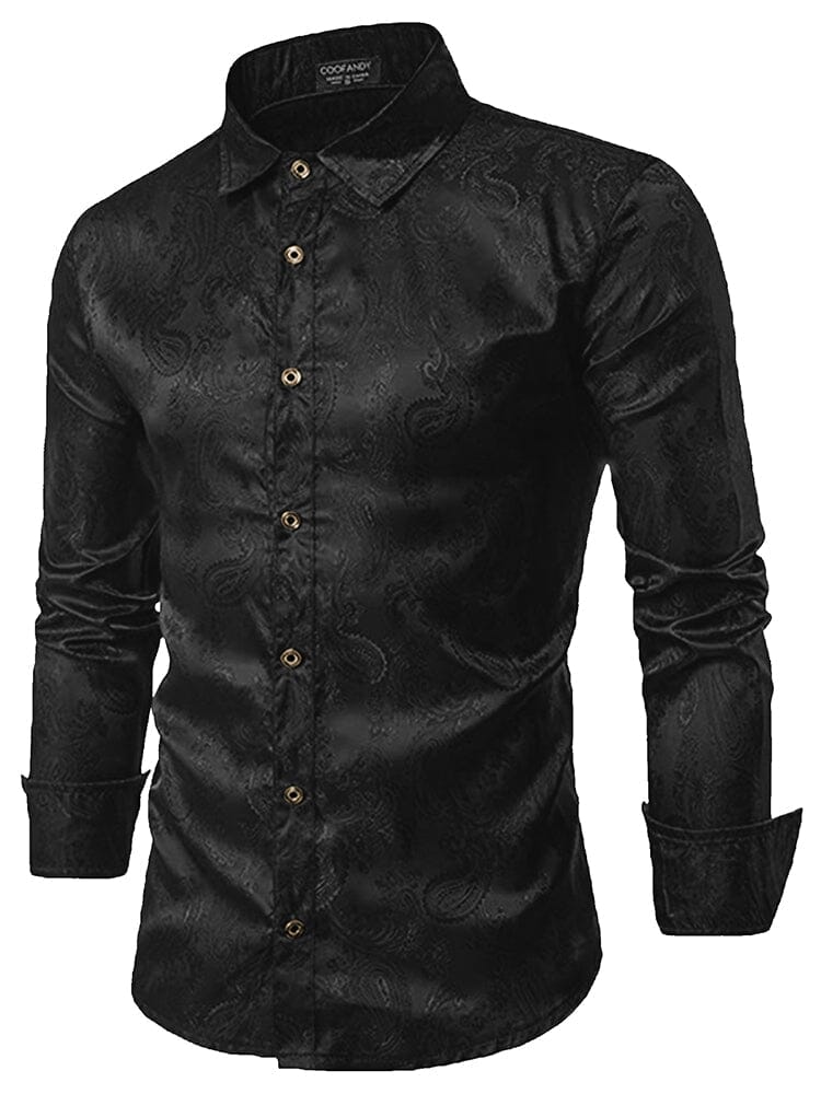 Floral Printed Long Sleeve Dress Shirt