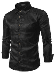 Floral Printed Long Sleeve Dress Shirt