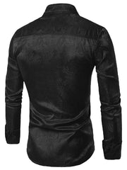 Floral Printed Long Sleeve Dress Shirt