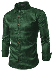 Floral Printed Long Sleeve Dress Shirt