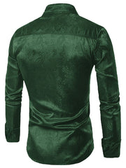 Floral Printed Long Sleeve Dress Shirt