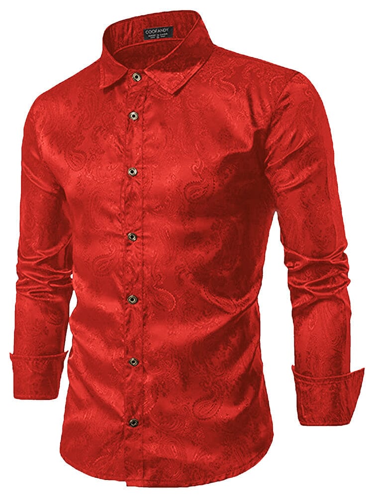 Floral Printed Long Sleeve Dress Shirt