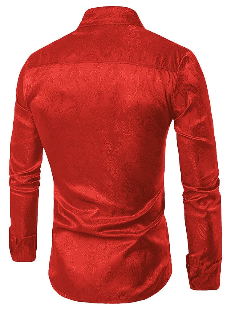 Floral Printed Long Sleeve Dress Shirt