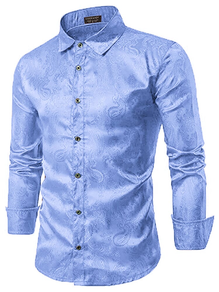 Floral Printed Long Sleeve Dress Shirt