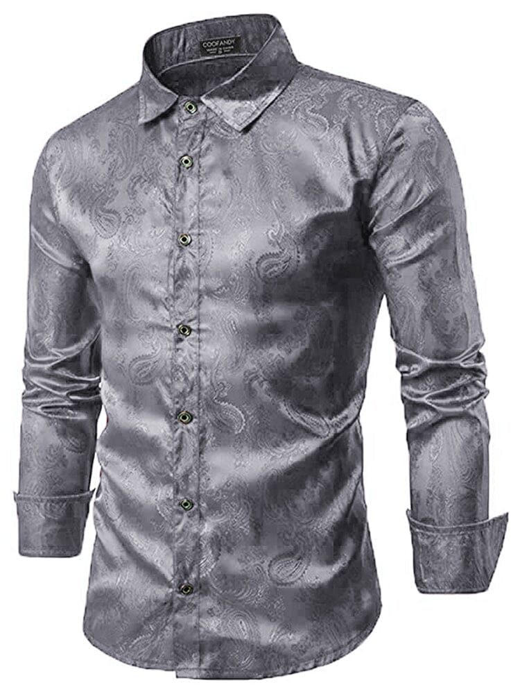 Floral Printed Long Sleeve Dress Shirt