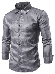 Floral Printed Long Sleeve Dress Shirt