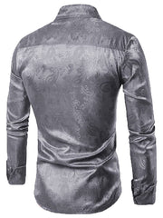 Floral Printed Long Sleeve Dress Shirt