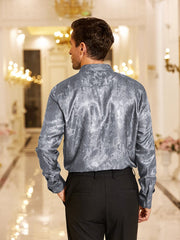 Floral Printed Long Sleeve Dress Shirt