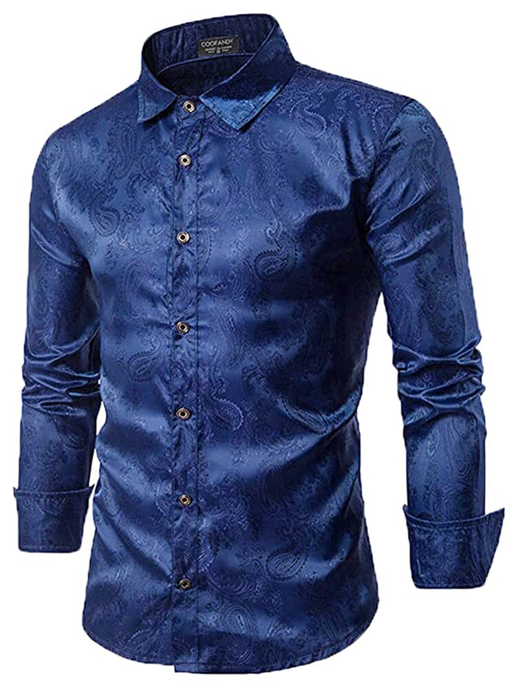 Floral Printed Long Sleeve Dress Shirt