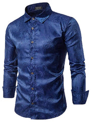 Floral Printed Long Sleeve Dress Shirt