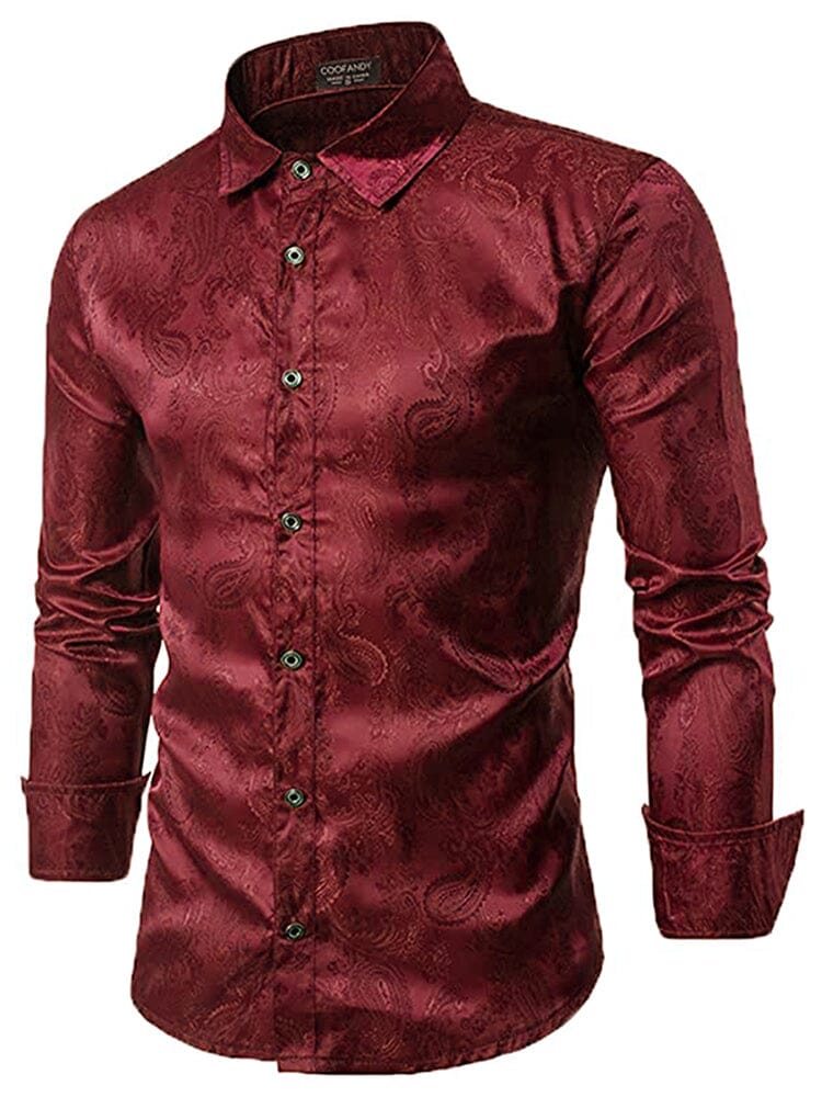 Floral Printed Long Sleeve Dress Shirt