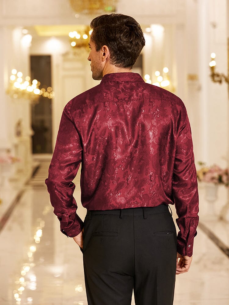 Floral Printed Long Sleeve Dress Shirt