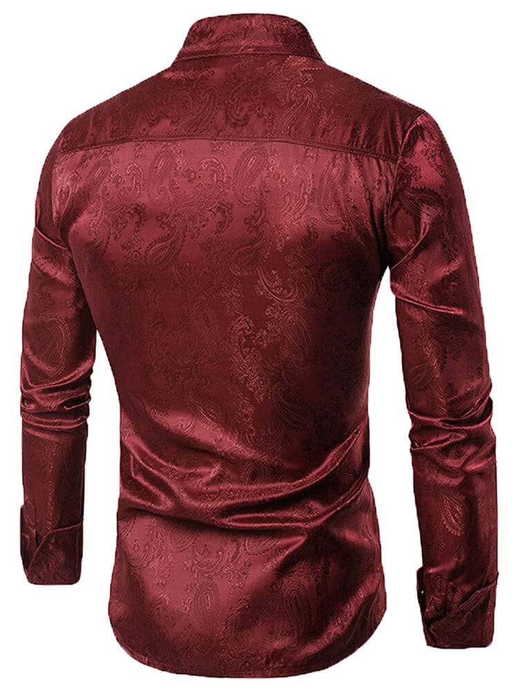 Floral Printed Long Sleeve Dress Shirt