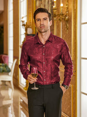 Floral Printed Long Sleeve Dress Shirt