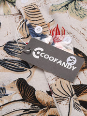 Cotton Linen Floral Henley Shirt