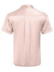 Casual Silk Satin Short Sleeve Shirt