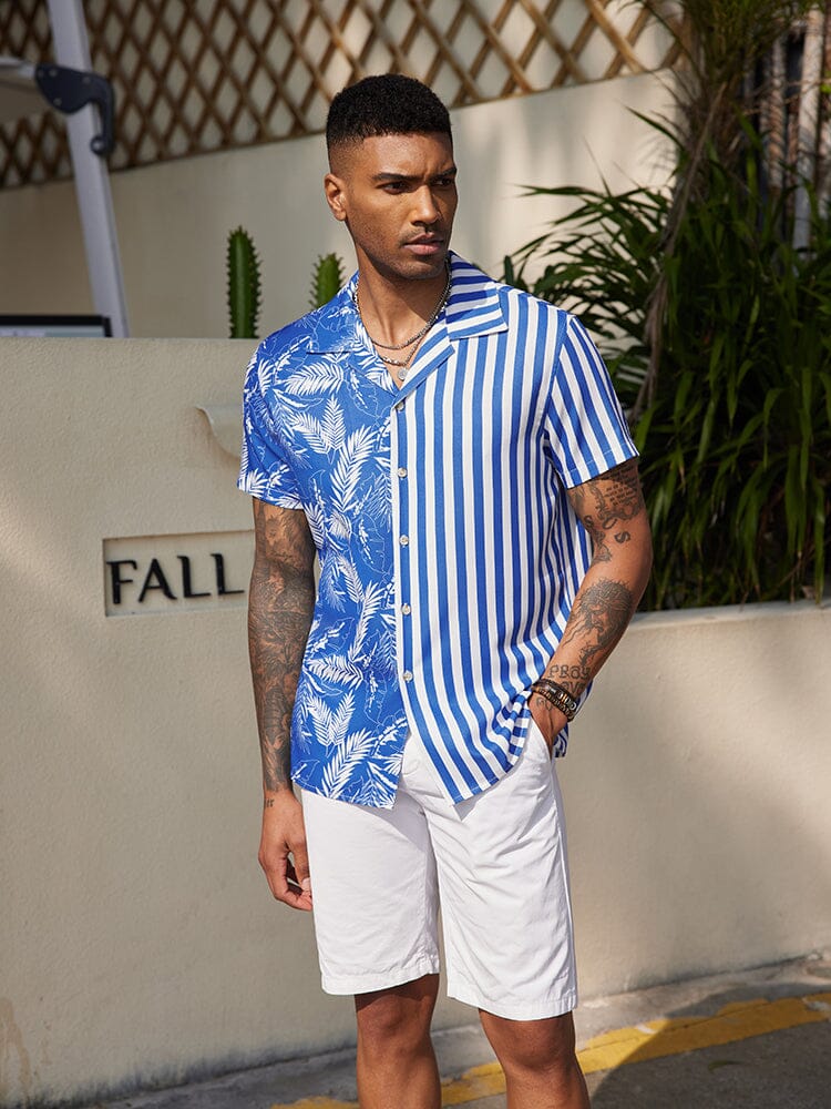 Cozy Stripe Splicing Shirt