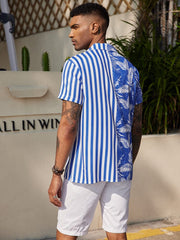 Cozy Stripe Splicing Shirt