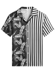 Cozy Stripe Splicing Shirt