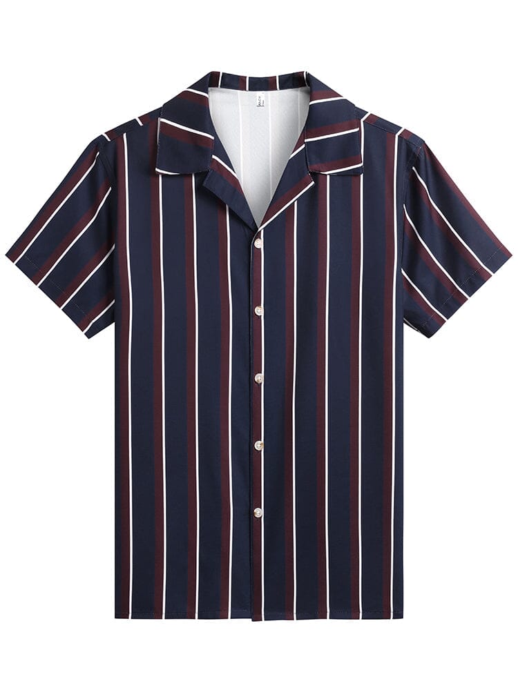 Cozy Stripe Splicing Shirt