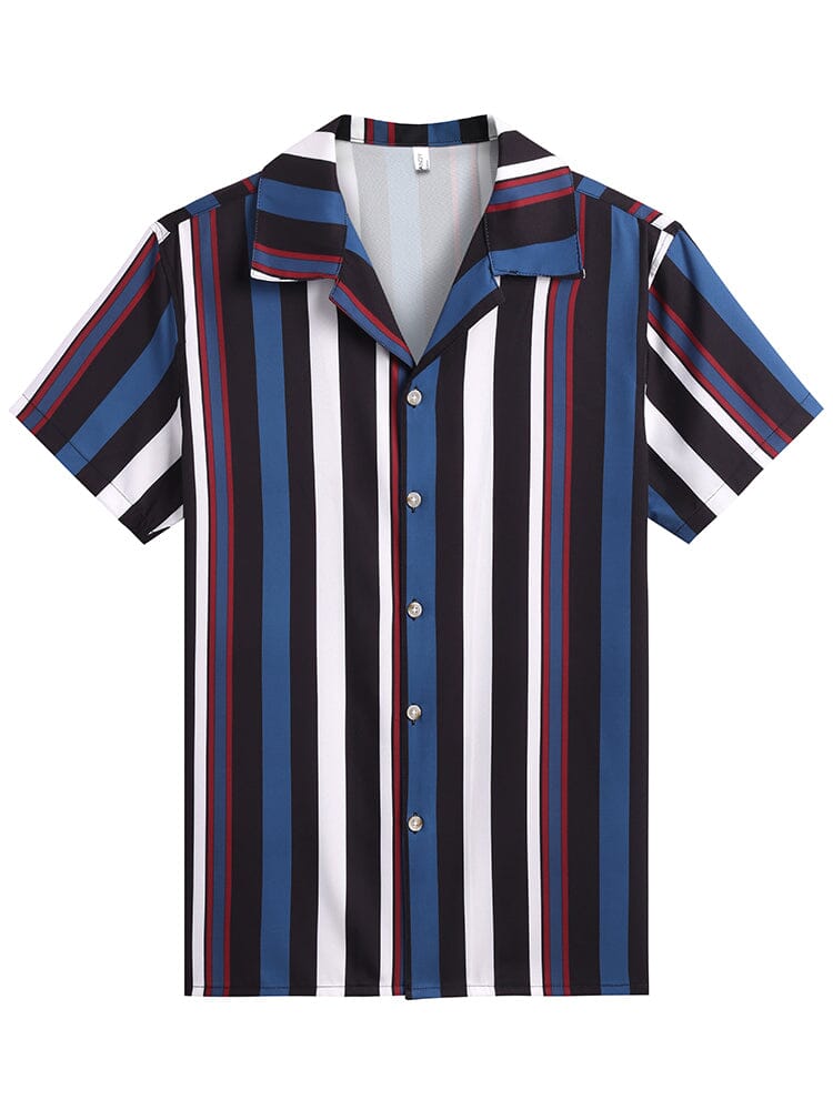 Cozy Stripe Splicing Shirt