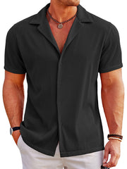 Breathable Pit Strip Laple Shirt