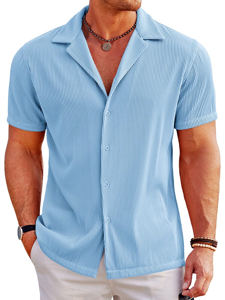 Breathable Pit Strip Laple Shirt