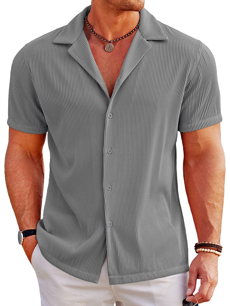 Breathable Pit Strip Laple Shirt