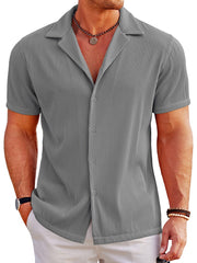 Breathable Pit Strip Laple Shirt