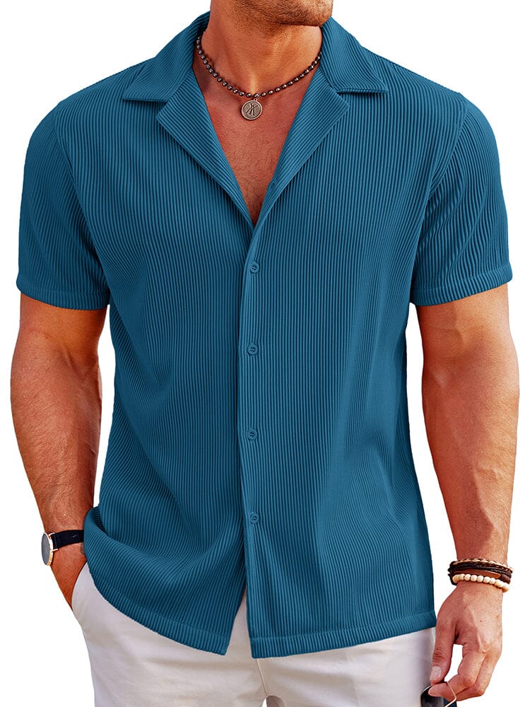 Breathable Pit Strip Laple Shirt