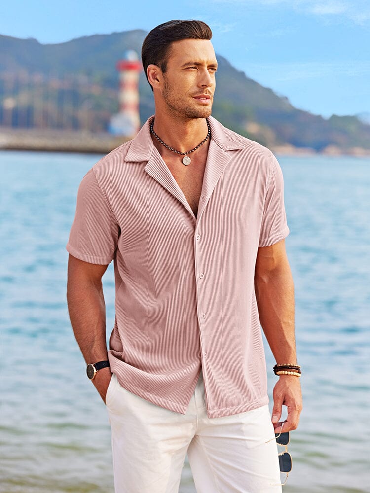 Breathable Pit Strip Laple Shirt