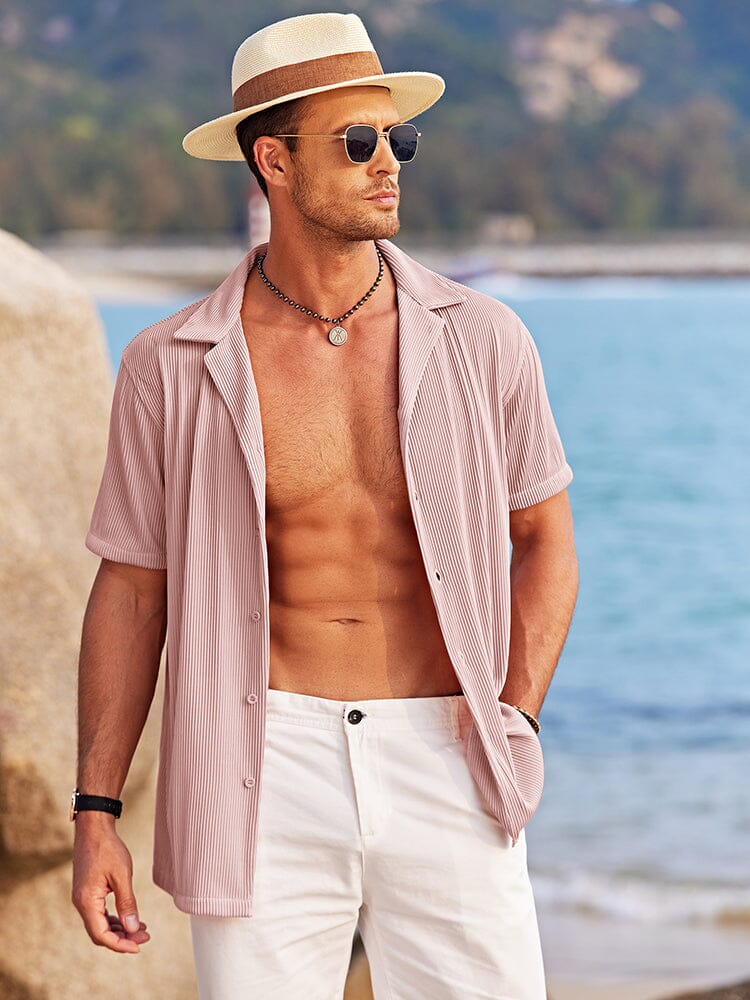 Breathable Pit Strip Laple Shirt