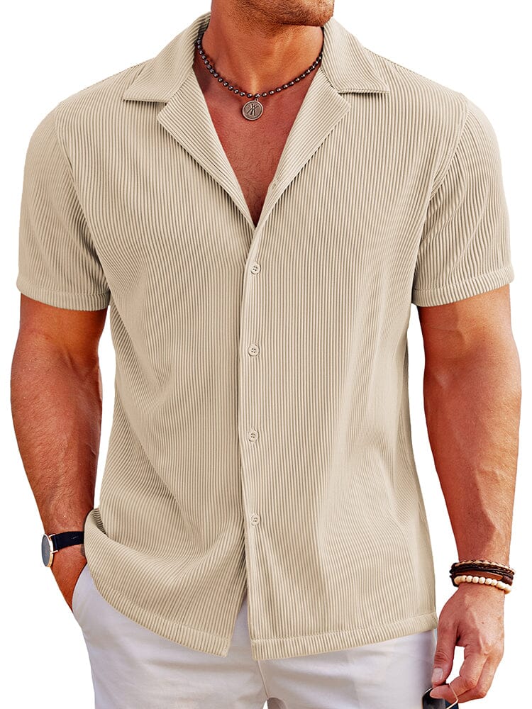 Breathable Pit Strip Laple Shirt