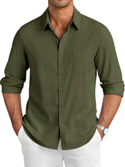 Casual Linen Textured Shirt