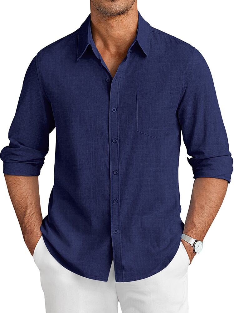 Casual Linen Textured Shirt